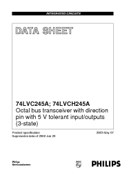 Datasheet 74LVC245A manufacturer Philips